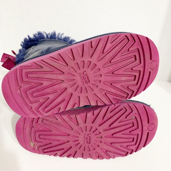 UGG Bailey Bow II 3280 Suede Leather Bow Short Shearling Lined Winter Snow Boots - Picture 6 of 10